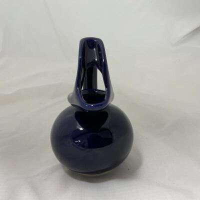 .291. VINTAGE | Hull Cobalt Blue Pitcher | Syrup | Creamer | 665 | MCM