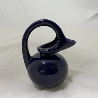 .291. VINTAGE | Hull Cobalt Blue Pitcher | Syrup | Creamer | 665 | MCM