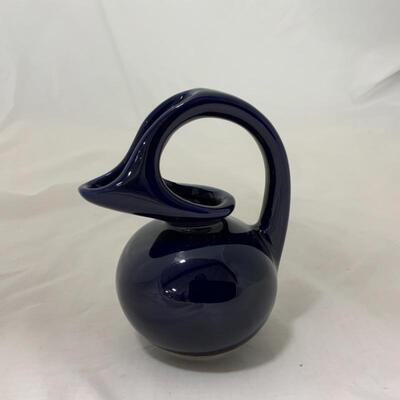 .291. VINTAGE | Hull Cobalt Blue Pitcher | Syrup | Creamer | 665 | MCM