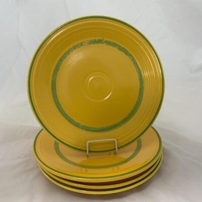 .292. VINTAGE | Yellow & Green | Fiesta Plates | 9.25â€ | Green Bay Packers