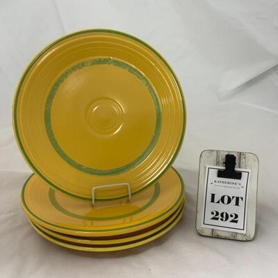 .292. VINTAGE | Yellow & Green | Fiesta Plates | 9.25â€ | Green Bay Packers