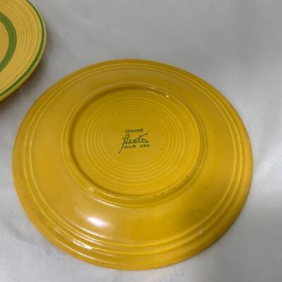 .292. VINTAGE | Yellow & Green | Fiesta Plates | 9.25â€ | Green Bay Packers