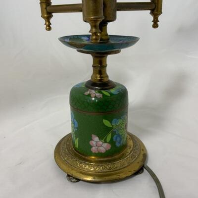 .298. VINTAGE | CloisonnÃ© | Lamp | Two Small Pieces