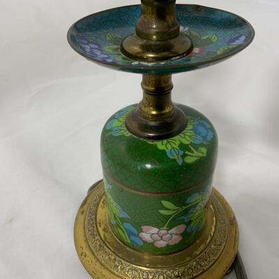.298. VINTAGE | CloisonnÃ© | Lamp | Two Small Pieces