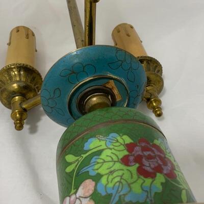 .298. VINTAGE | CloisonnÃ© | Lamp | Two Small Pieces