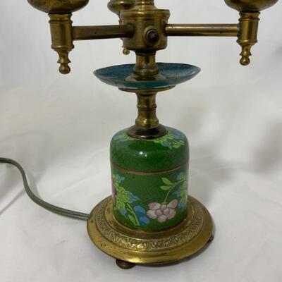 .298. VINTAGE | CloisonnÃ© | Lamp | Two Small Pieces