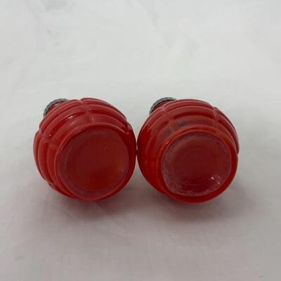 .308. VINTAGE | Red Salt and Pepper Shakers 