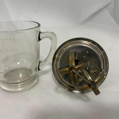 .310. VINTAGE | Green-Handled Beater Jar | Handled