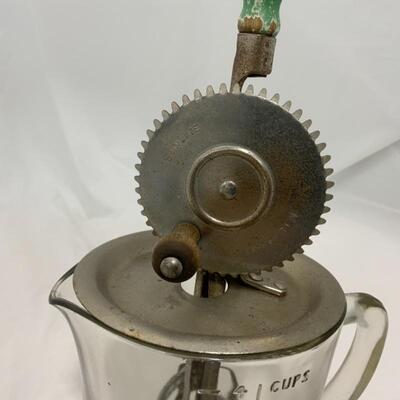 .310. VINTAGE | Green-Handled Beater Jar | Handled