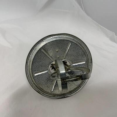 .312. VINTAGE | Small Milk Glass Beater Jar | Red Handle