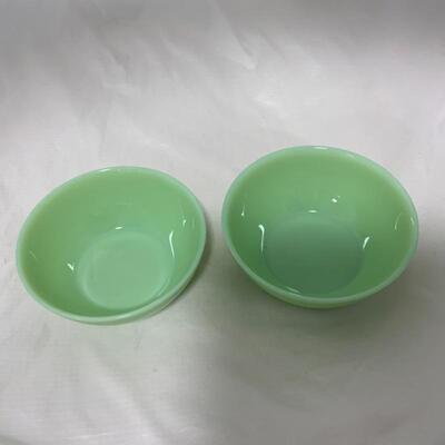 .323. Two Jadite Vegetable Bowls | Same Size | Unmarked