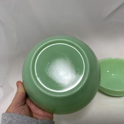 .323. Two Jadite Vegetable Bowls | Same Size | Unmarked