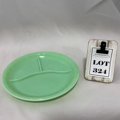 .324. VINTAGE | McKee Jadite | Divided Plate