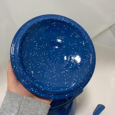 .331. VINTAGE | Enamelware Pot | Mixing Bowl | Spoon