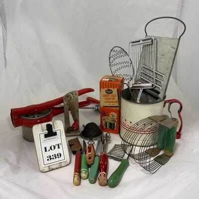 .339. VINTAGE | Large Lot of Kitchen Tools