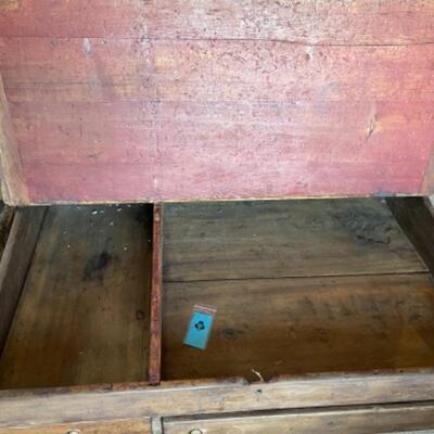 O678 Antique Pine Slant Top Store Keepers Desk 