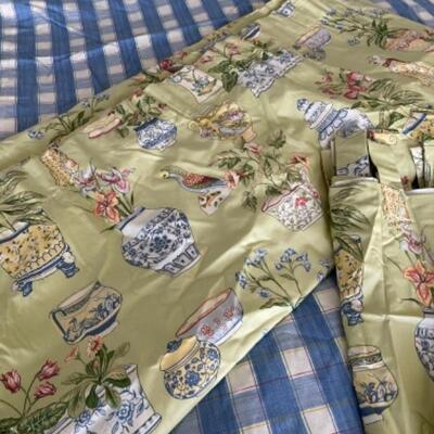 G691 Custom made King Bedding Set  with matching Curtains 