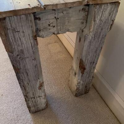 B464 Vintage Wood Gray Console Table 