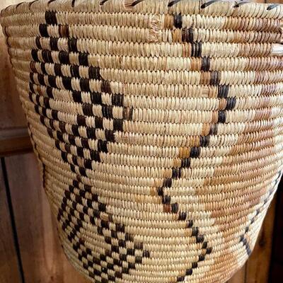 Lot 2   Antique Papago Storage Basket Native American Basketry
