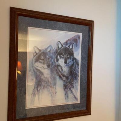 B466 Framed and Matted Wolf Print