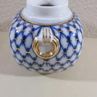  Antique Russian Imperial Lomonosov 22kt tea caddy Authentic 4.5"