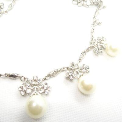 Pearls & Rhinestones - Girls Best Friend! Necklace Prom & Homecoming Jewels 