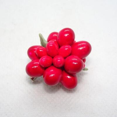 Mid Century Red Berry Pin 