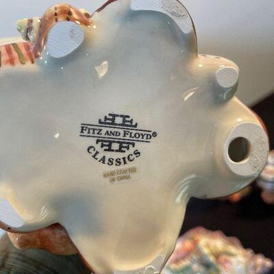 #2  Fitz and Floyd Sea Shell: S & P, Pitcher, Sugar Bowl