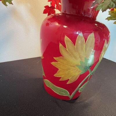 #9 Beautiful Sunflower Vase with Silk Flowers. 