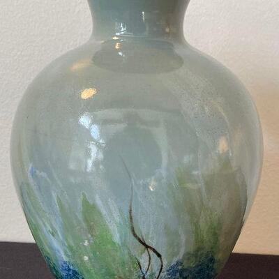 #35 Highland Stoneware Decorative Vase Made in Scotland Turquoise  