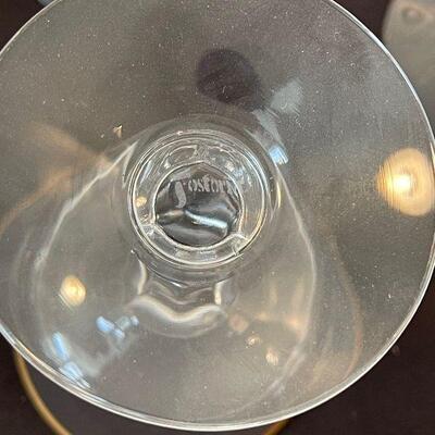 #78 10 Fostoria Water Goblet Gold Rimmed 