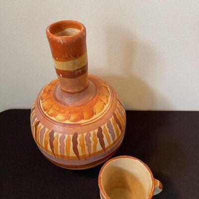 #99  Mexican Water jar with cup 