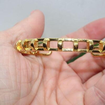 Gold Tone Cuff Bracelet 