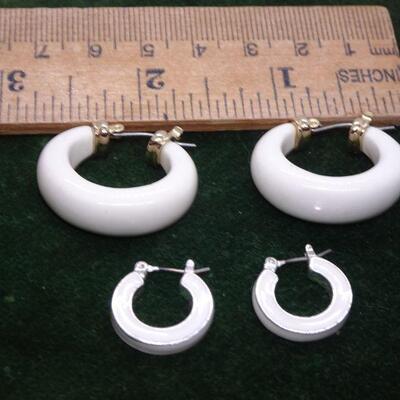 Ralph Lauren White Earrings (2) pair 