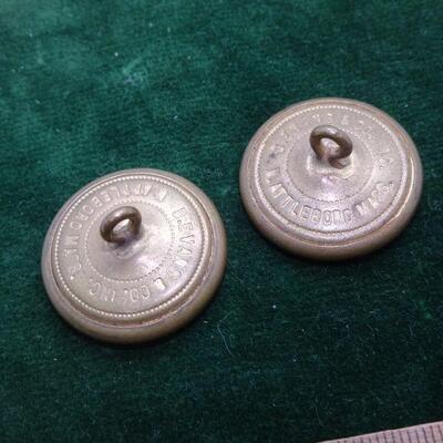 2 Large US Military Coat Buttons 