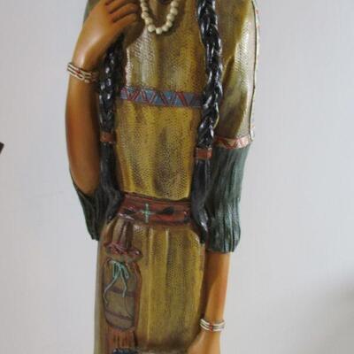 Wood Indian Couple Dolls CIRCA 1900