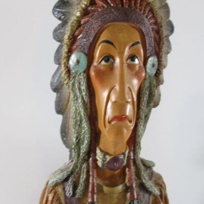 Wood Indian Couple Dolls CIRCA 1900