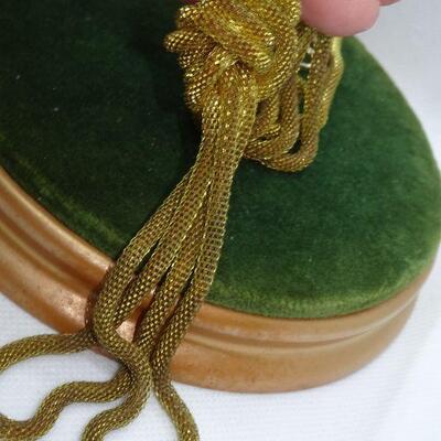 Vintage Gold Tone Snake Drop Knot Necklace 