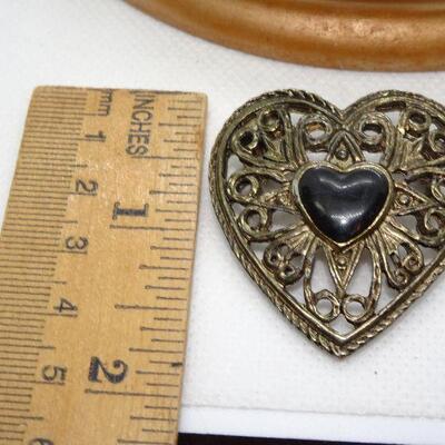 Victorian Style Heart Pin, Sweetheart Jewelry 