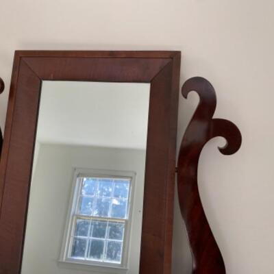 Gorgeous Antique Mahogany Empire Dresser with SwingIng Mirror 