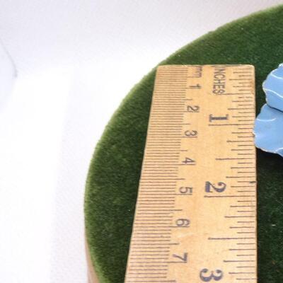 Powder Blue Metal Flower Pin - Spring Time Flower Brooch 