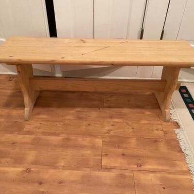 B550 Unfinished Wooden Pine Bench 