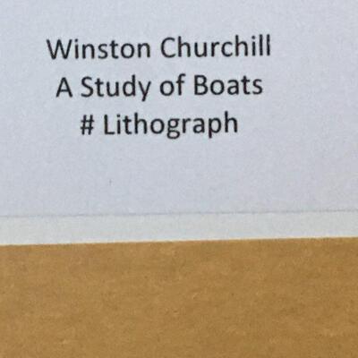 WINSTON CHURCHILL â€œA Study of Boatsâ€ Signed and Numbered. LOT C4