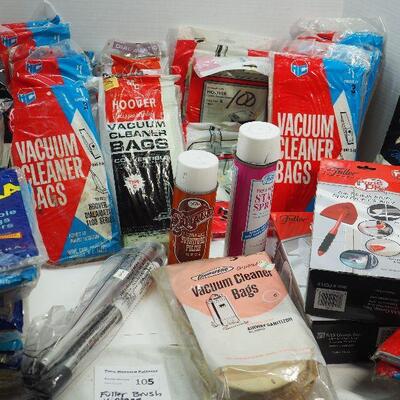Lot 105 Vintage Vacuum bags and Fuller Brush Pane DR