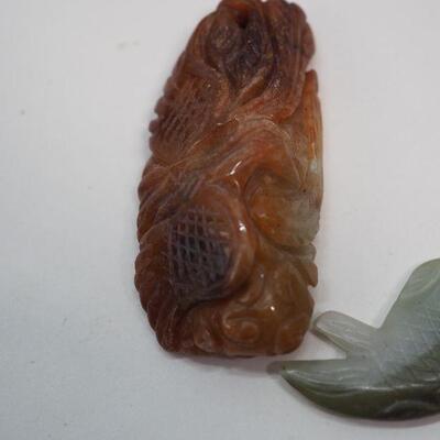 Lot 107 Carved real jade collection