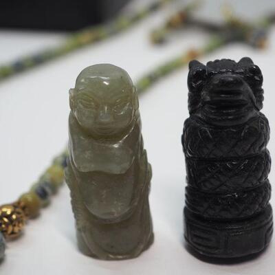 Lot 107 Carved real jade collection