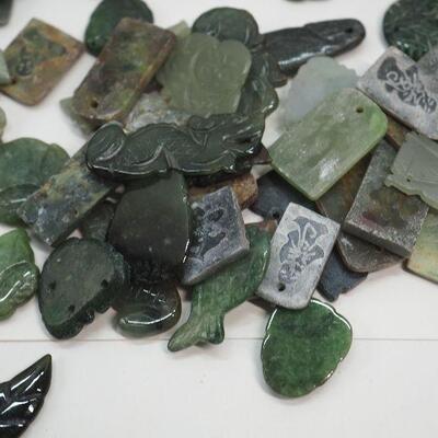 Lot 107 Carved real jade collection