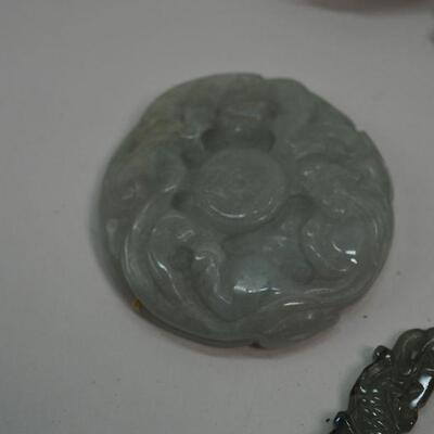 Lot 107 Carved real jade collection