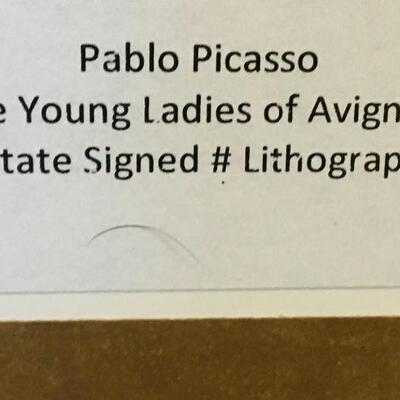 PABLO PICASSO â€œYoung Ladies of Avignonâ€ Estate Signed Numbered Litho  LOT C7