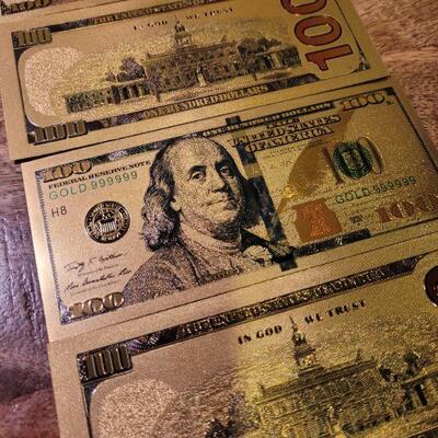 24KT Gold foil collectors bills